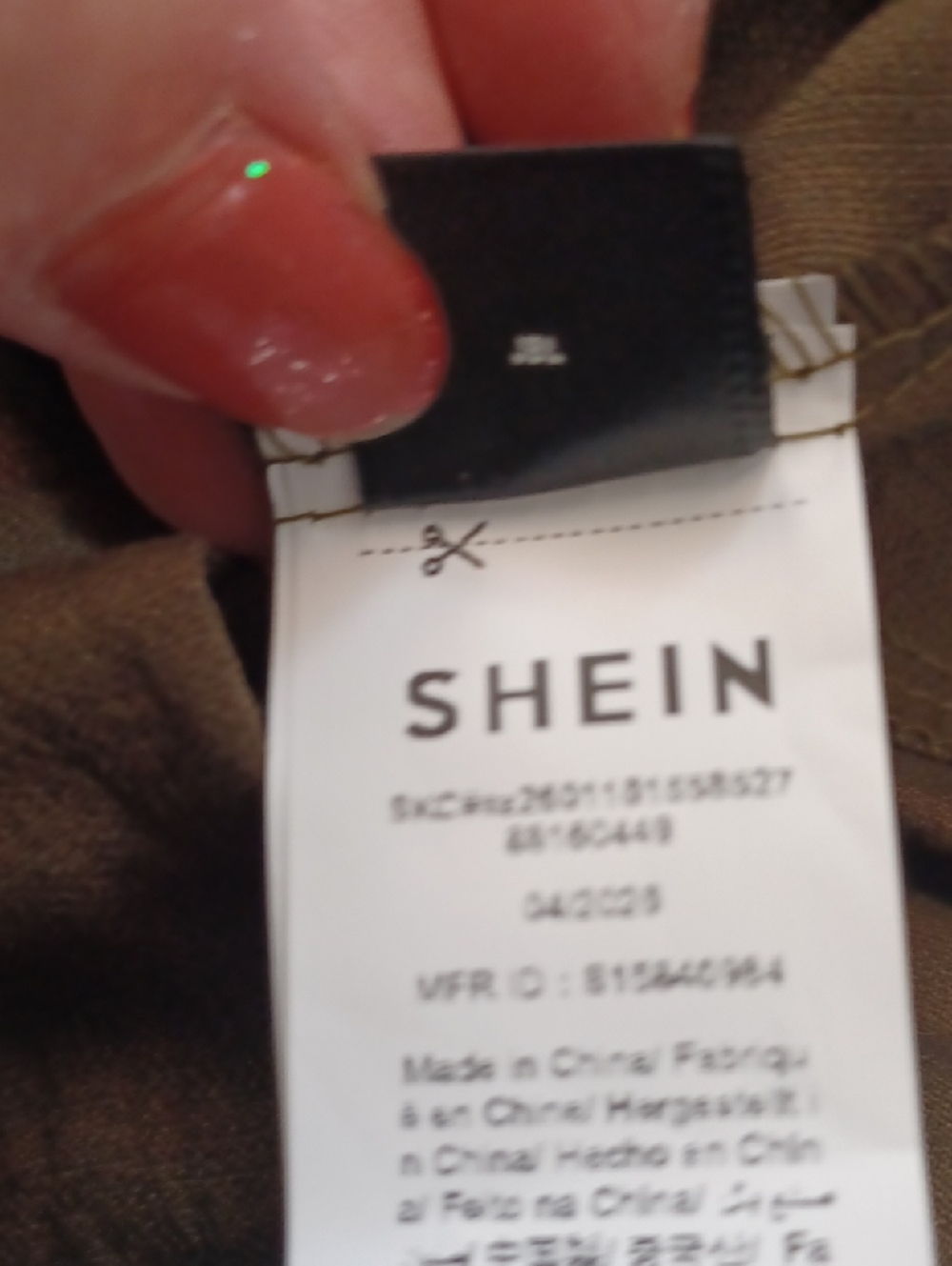 2/$70 New Olive Button-Front Dress with Floral Embroidery - Size 4XL (US20) - Picture 7 of 8